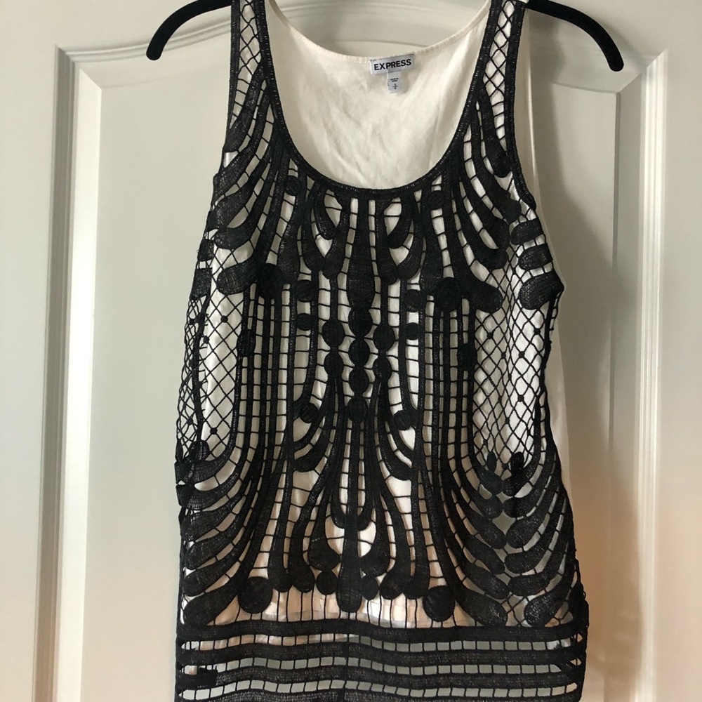 Express black and white tank